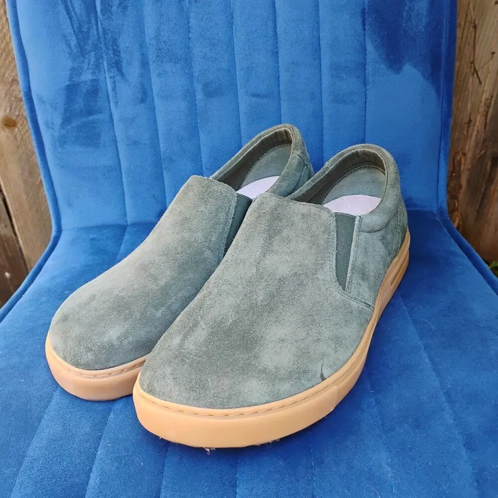 Birkenstock Oswego Suede Leather Slip On Shoes Thyme Green Size 42 M9 L11 Loafer